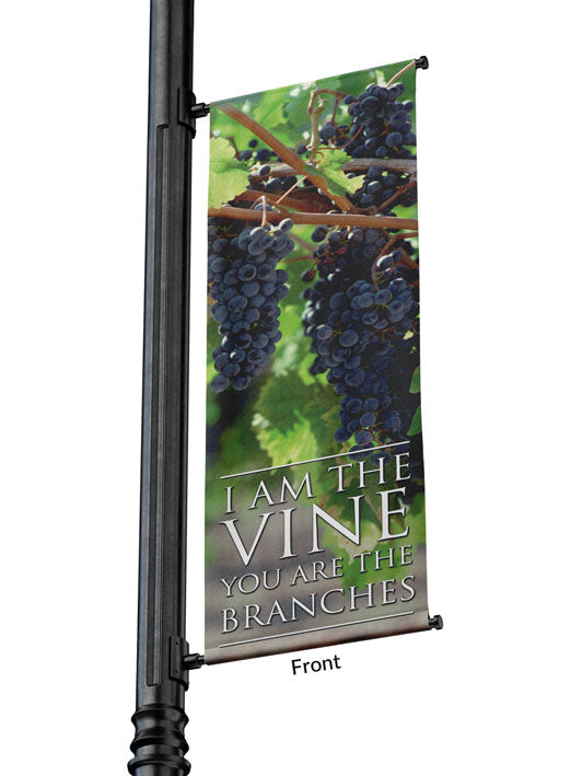 Overstock Light Pole Banner I Am the Vine