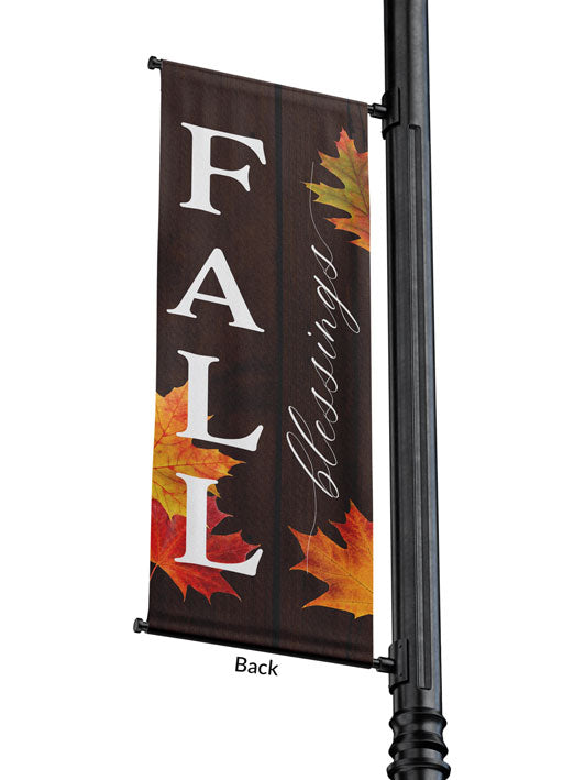 Light Pole Banner Fall Blessings Design 25
