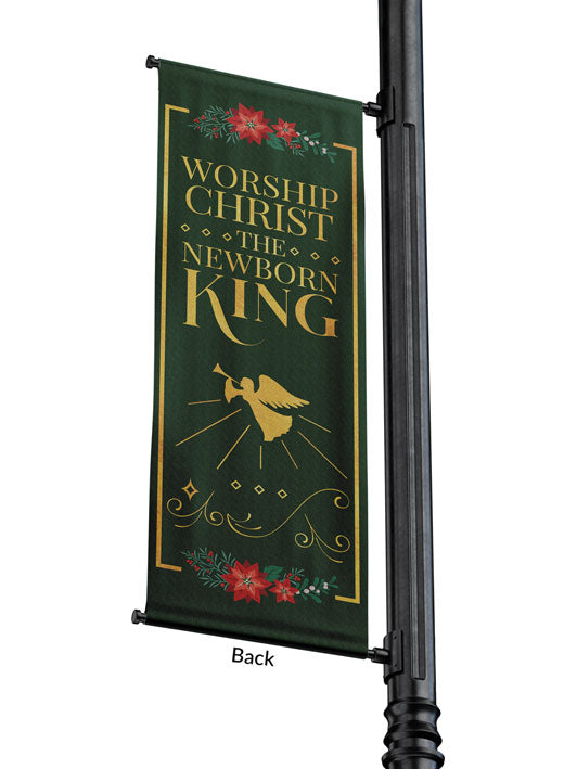 Light Pole Banner Worship Christ The Newborn King