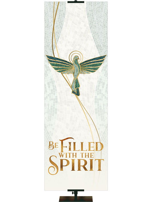Overstock Mosaics of Faith Be Filled With The Spirit (18 in x 5 ft, Pole Hems)