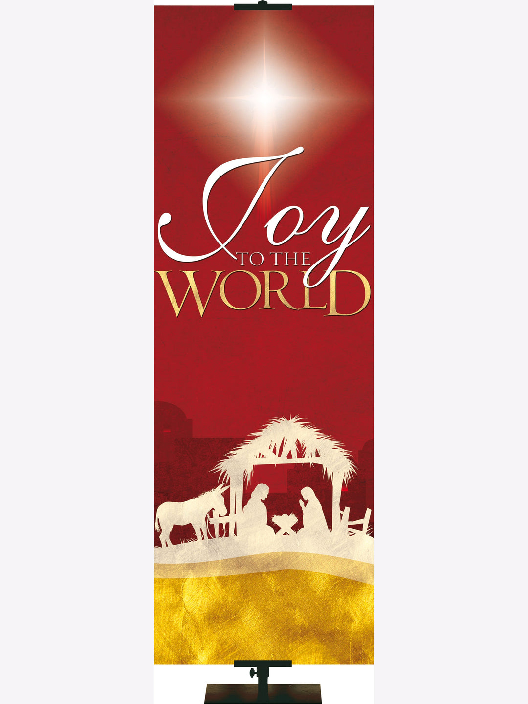 Overstock The First Christmas Joy to the World (18 in x 5 ft, Pole Hems)
