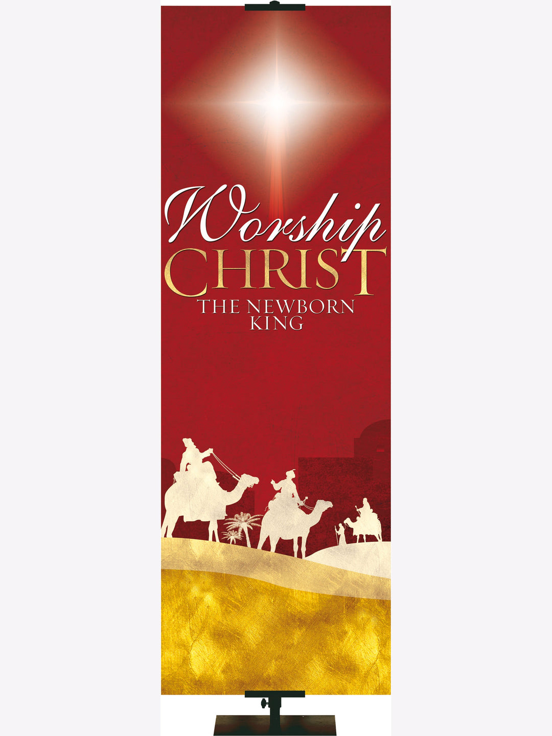 Overstock The First Christmas Worship Christ the Newborn King (18 in x 5 ft, Pole Hems)