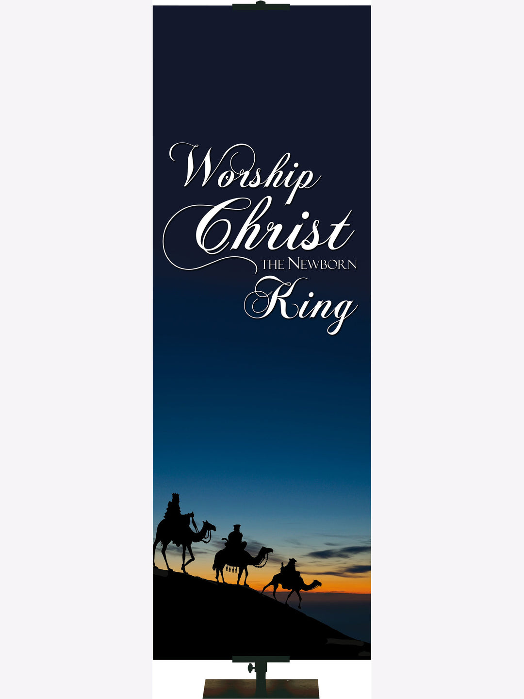 Overstock The Nativity Collection Worship Christ the King, 4 ft x 12 ft, Pole Hems