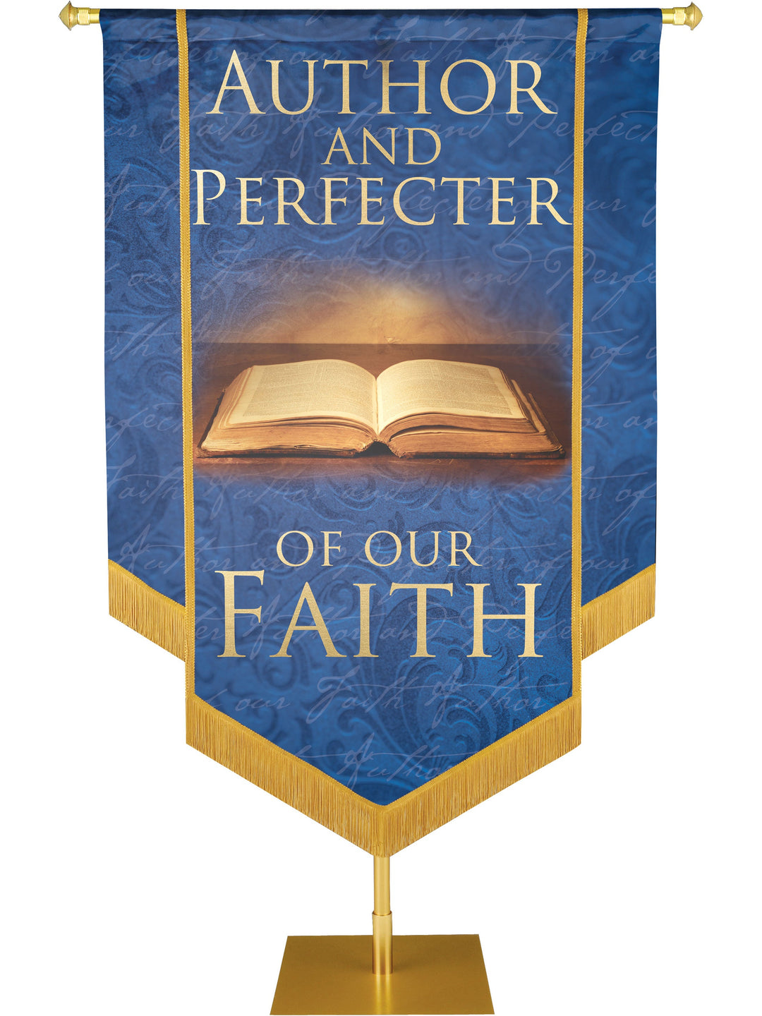 Overstock Names of Christ Author and Perfecter Embellished Banner (4 ft x 6 ft, Blue) $70