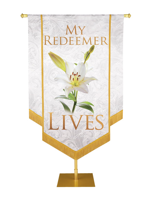 Names of Christ My Redeemer Lives Embellished Banner