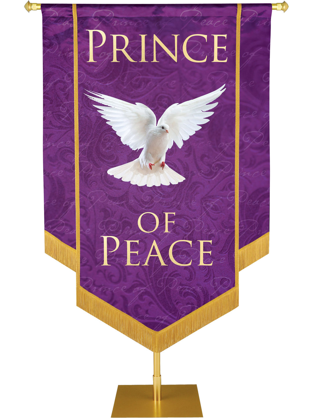 Irregular Names of Christ Prince of Peace Embellished Banner (5 ft x 7 ft, Purple)