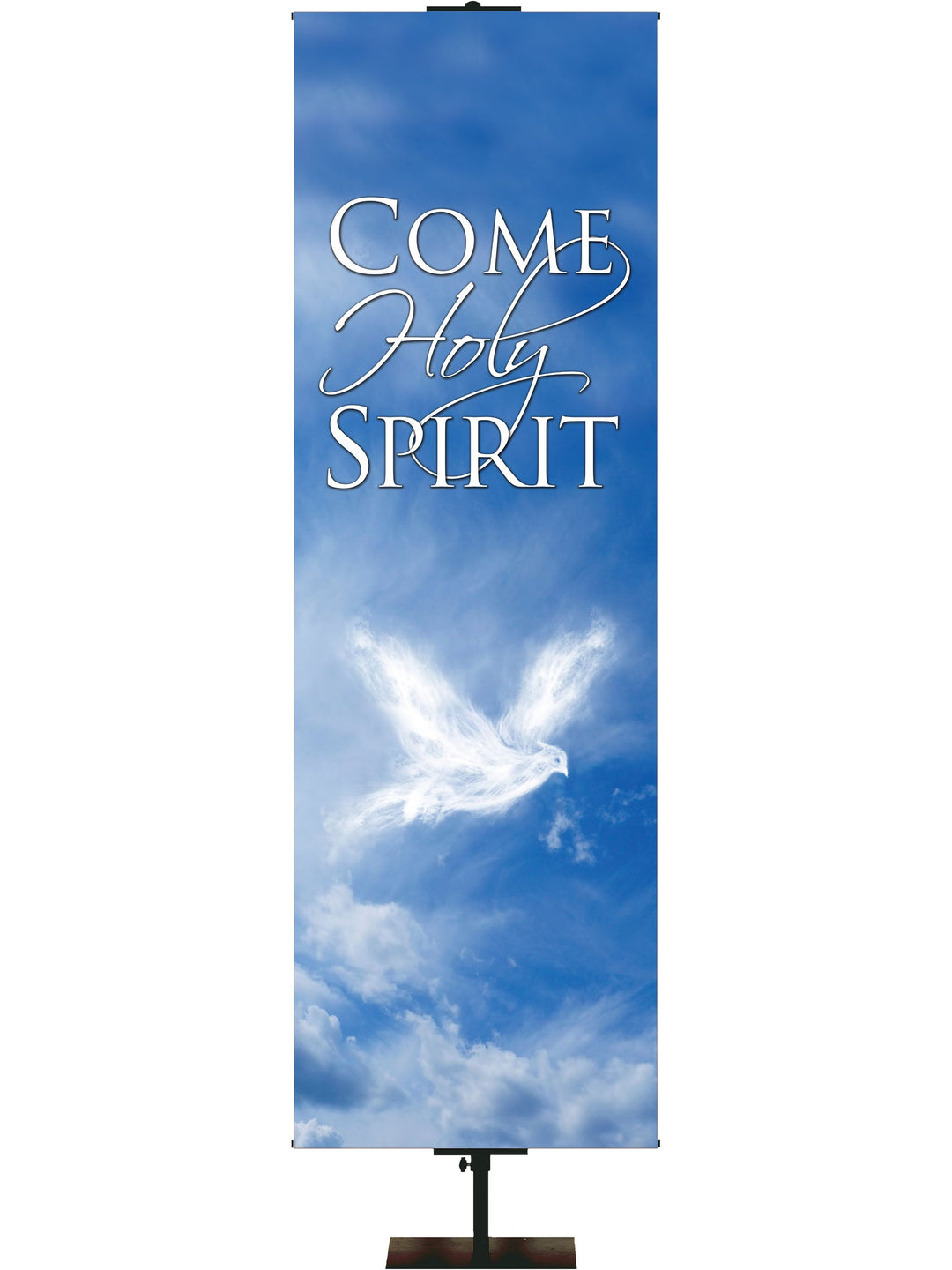 Overstock Pentecost Blue Come Holy Spirit (2 ft x 6 ft, Pole Hems)