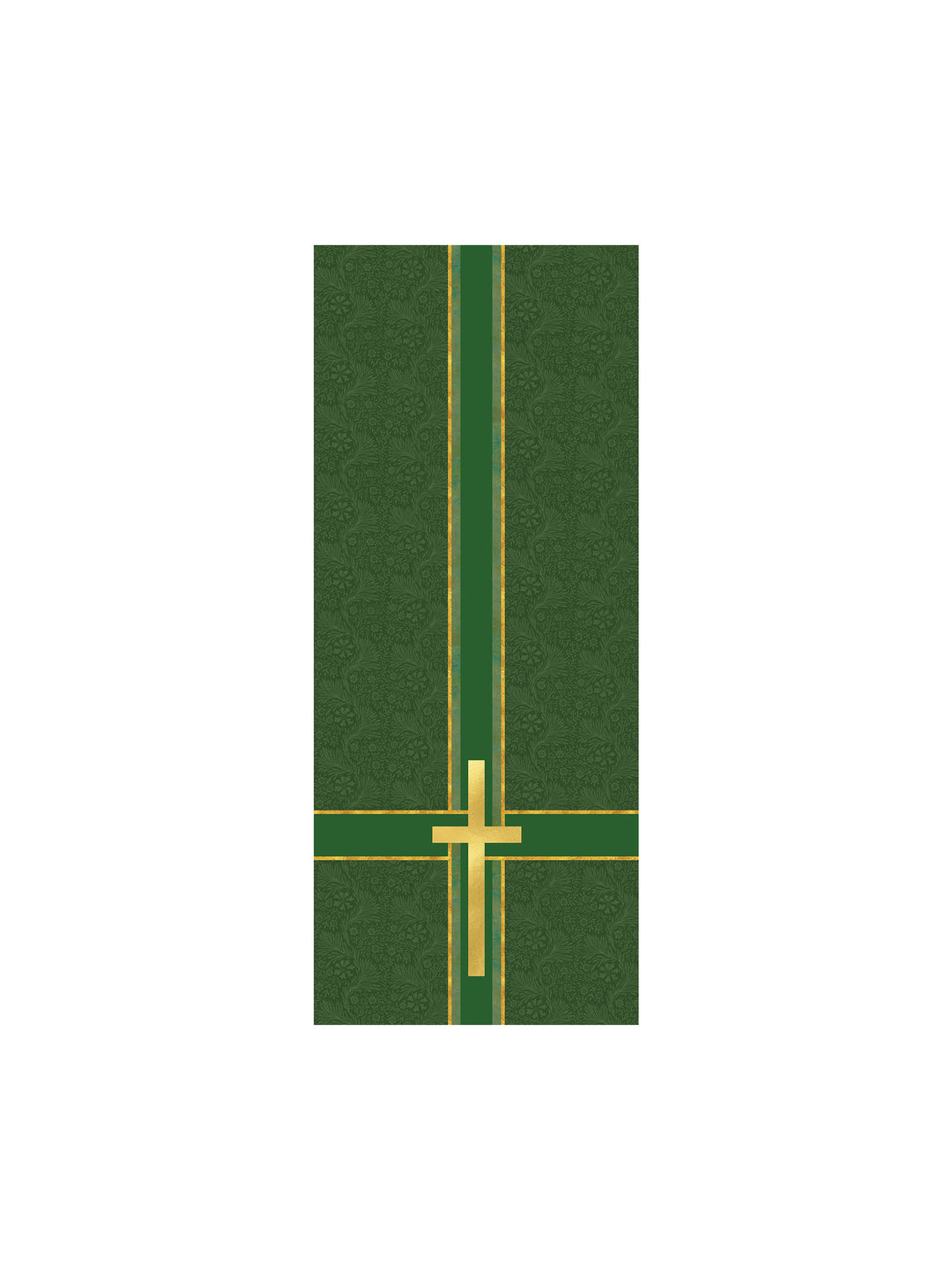 Pulpit Scarf Tapestries of Faith Design Cross Symbol in Gold on Blue, Green, Purple, Red, or White Banner