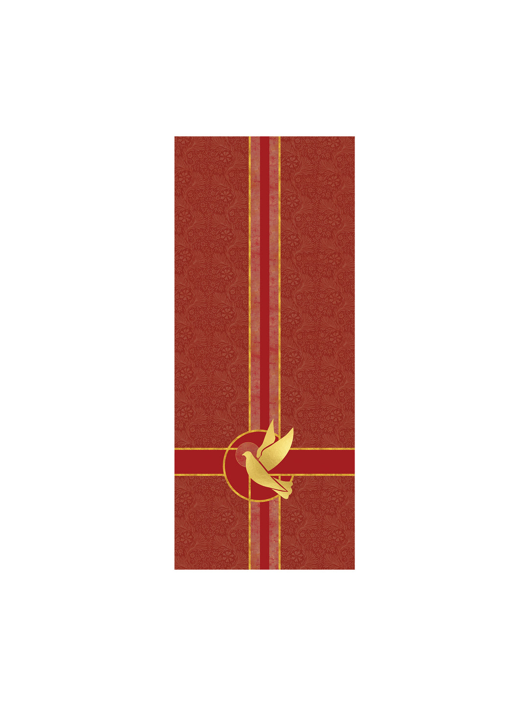Pulpit Scarf Tapestries of Faith Design Dove Symbol in Gold on Blue, Green, Purple, Red, or White Banner