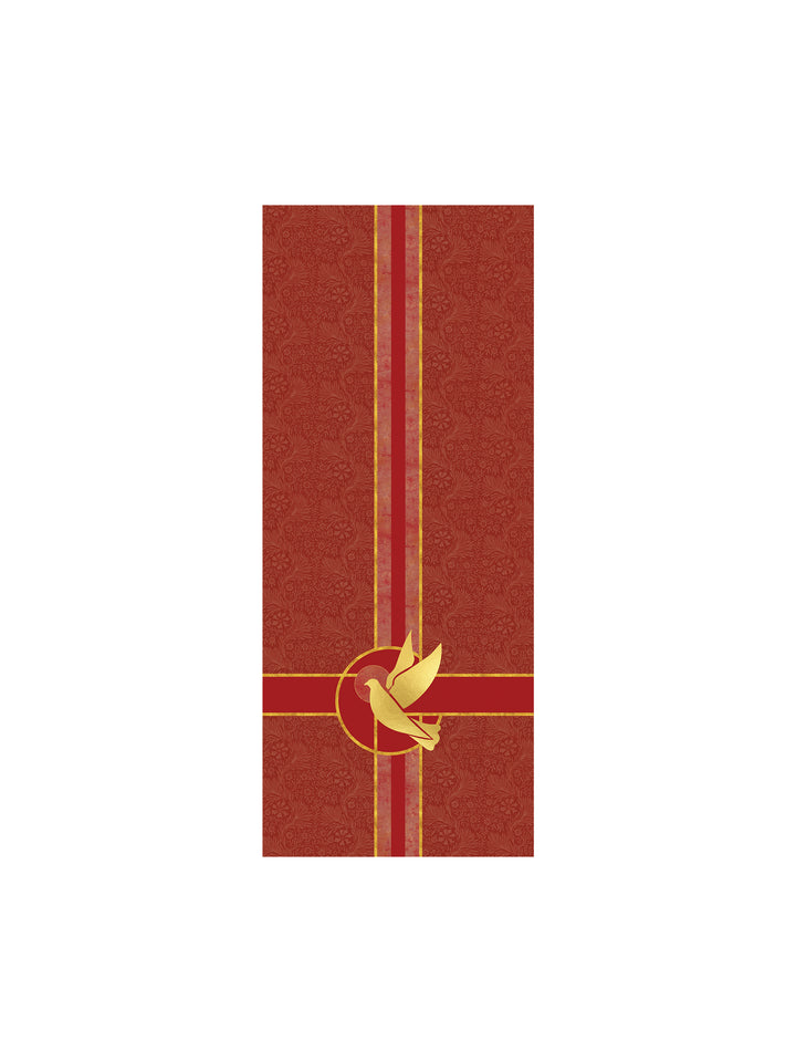 Pulpit Scarf Tapestries of Faith Design Dove Symbol in Gold on Blue, Green, Purple, Red, or White Banner