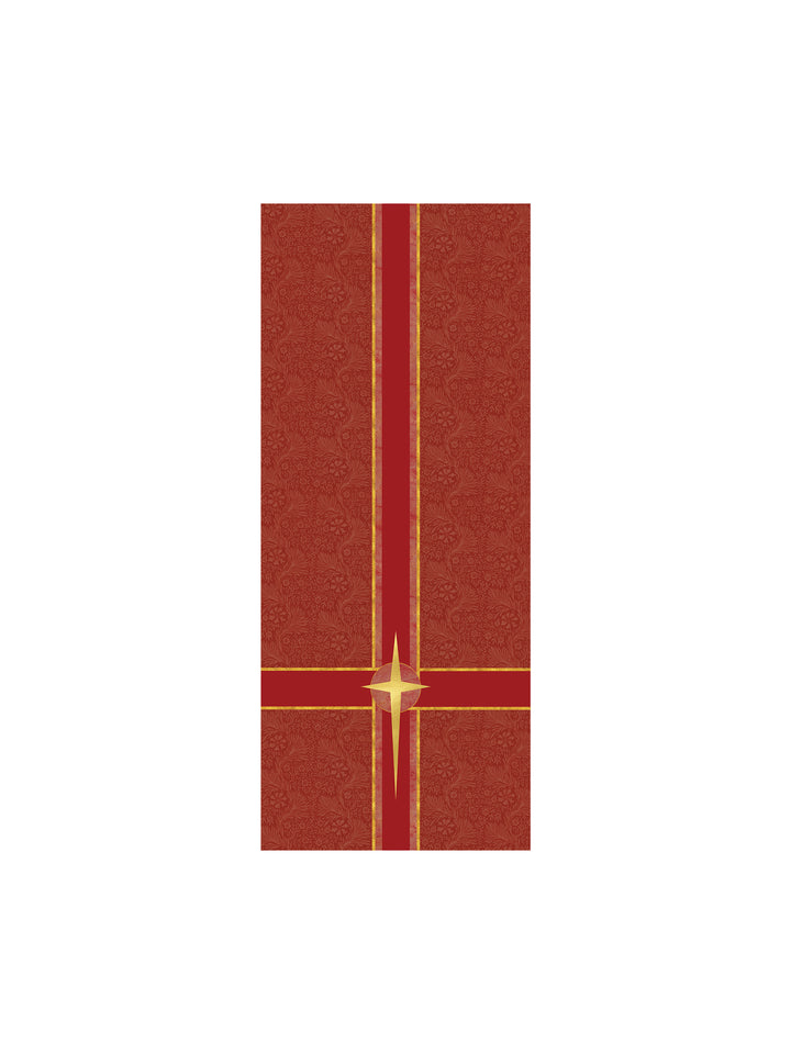 Pulpit Scarf Tapestries of Faith Design Star Symbol in Gold on Blue, Green, Purple, Red, or White Banner