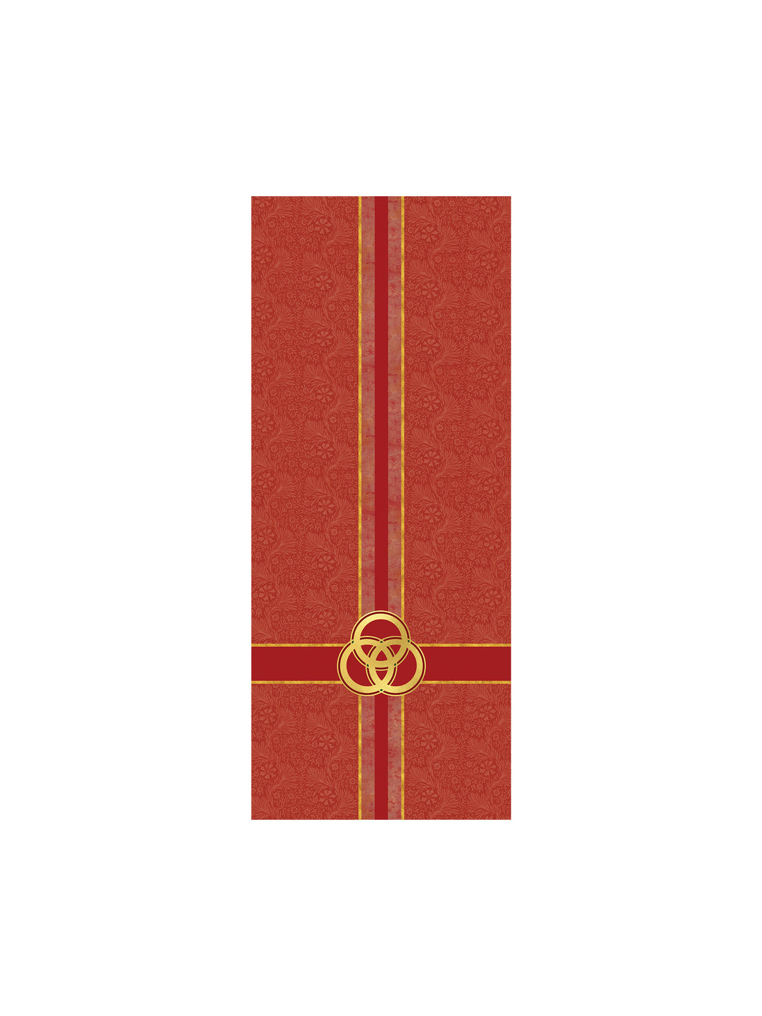 Pulpit Scarf Tapestries of Faith Design Trinity Symbol in Gold on Blue, Green, Purple, Red, or White Banner