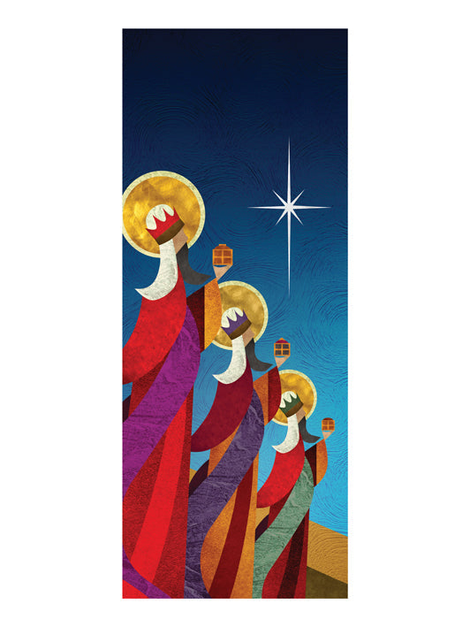 Irregular Silent Scenes of Christmas Pulpit Scarf (Unlined)