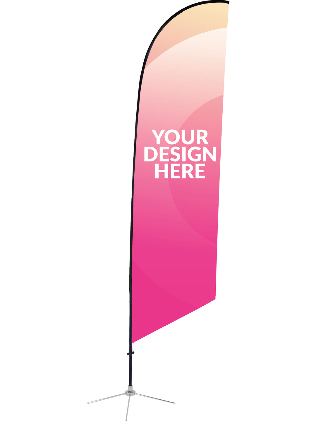 Customer Supplied Art Angled Feather Flag