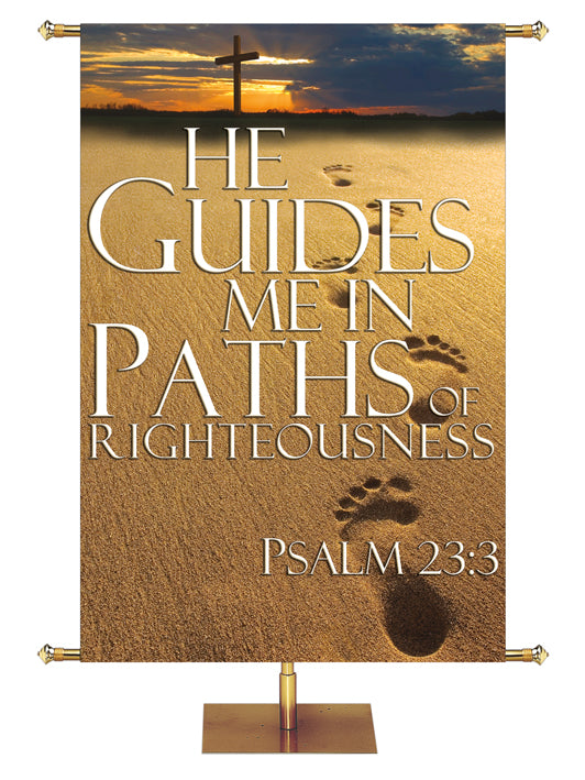 Path to Grace He Guides Me in Paths of Righteousness Foot Prints Design