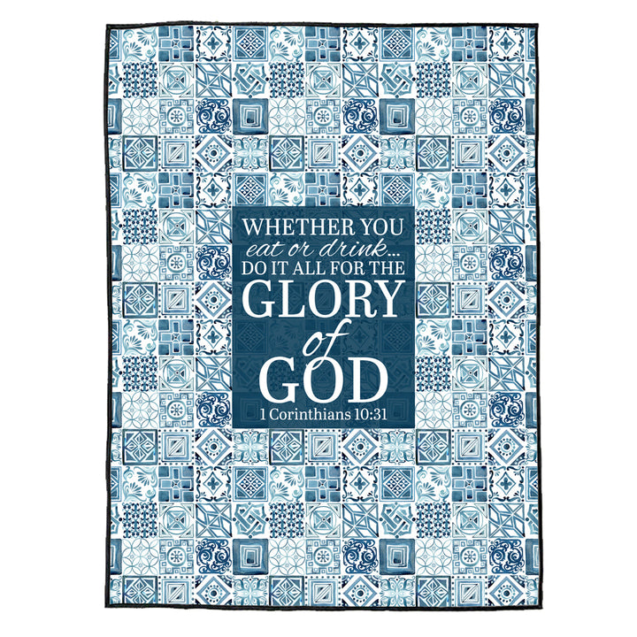 Mediterranean Tiles Picnic Faith Blanket