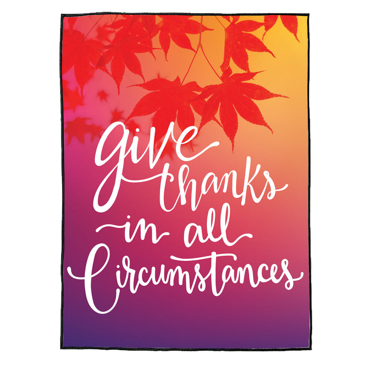 Give Thanks in all Circumstances Words of Faith Picnic Faith Blanket