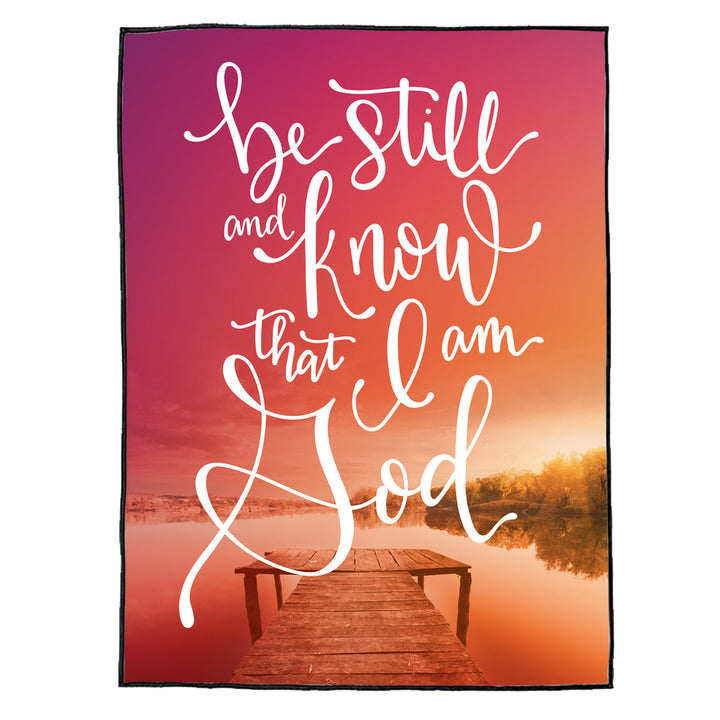 Know That I Am God Words of Faith Picnic Faith Blanket