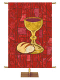 Communion Symbol - Stained Glass Classics Red 4x6 Format