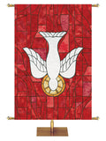 Dove Symbol - Stained Glass Classics Red 4x6 Format