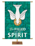 Be Filled With The Spirit - Dove - Stained Glass Classics Green 4x6 Format
