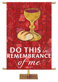 Do This In Remembrance Of Me - Communion - Stained Glass Classics Red 4x6 Format