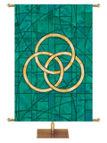 Trinity Symbol - Stained Glass Classics Green 4x6 Format