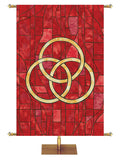 Trinity Symbol - Stained Glass Classics Red 4x6 Format