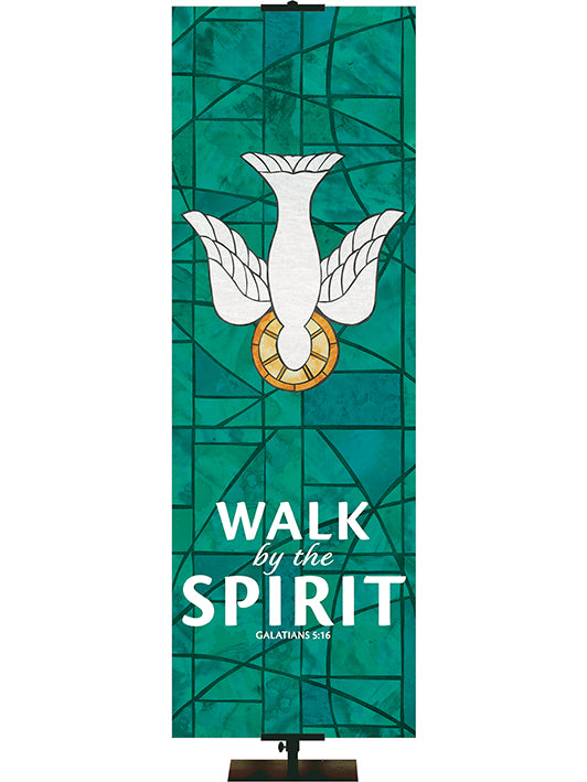 Walk By The Spirit - Dove - Stained Glass Classics Green 2x6 Format