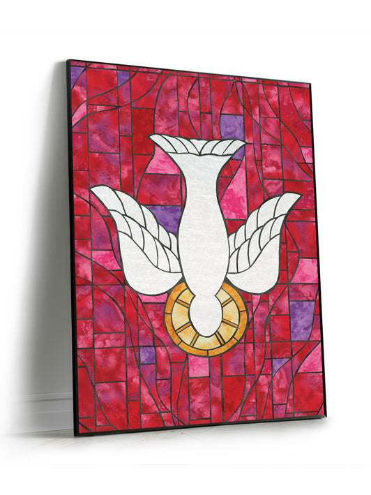 SEG Wall Art Stained Glass Symbols of Faith Descending Dove