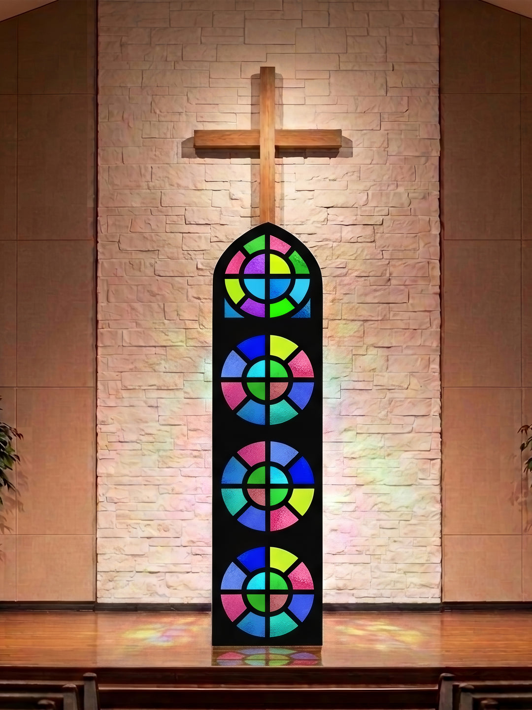 Stained Glass Tower Circle Design