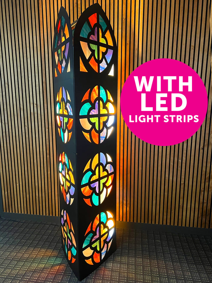 LED Light Strips for Stained Glass Tower