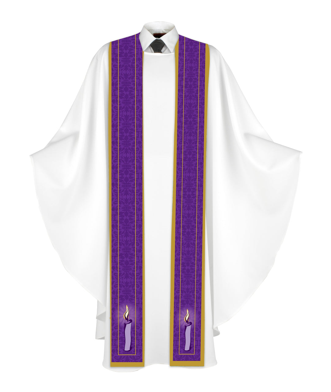 Irregular Advent Stole Economy Printed (Small, Purple)