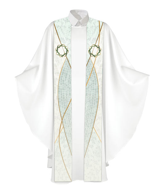 Easter Mosaic Crown of Thorns Printed Stole