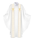 Clerical Stole Tapestries of Faith Design Star Symbol in Gold on Blue, Green, Purple, Red, or White Banner