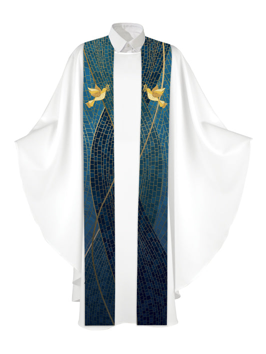 Dove Printed Stole Christmas Mosaic