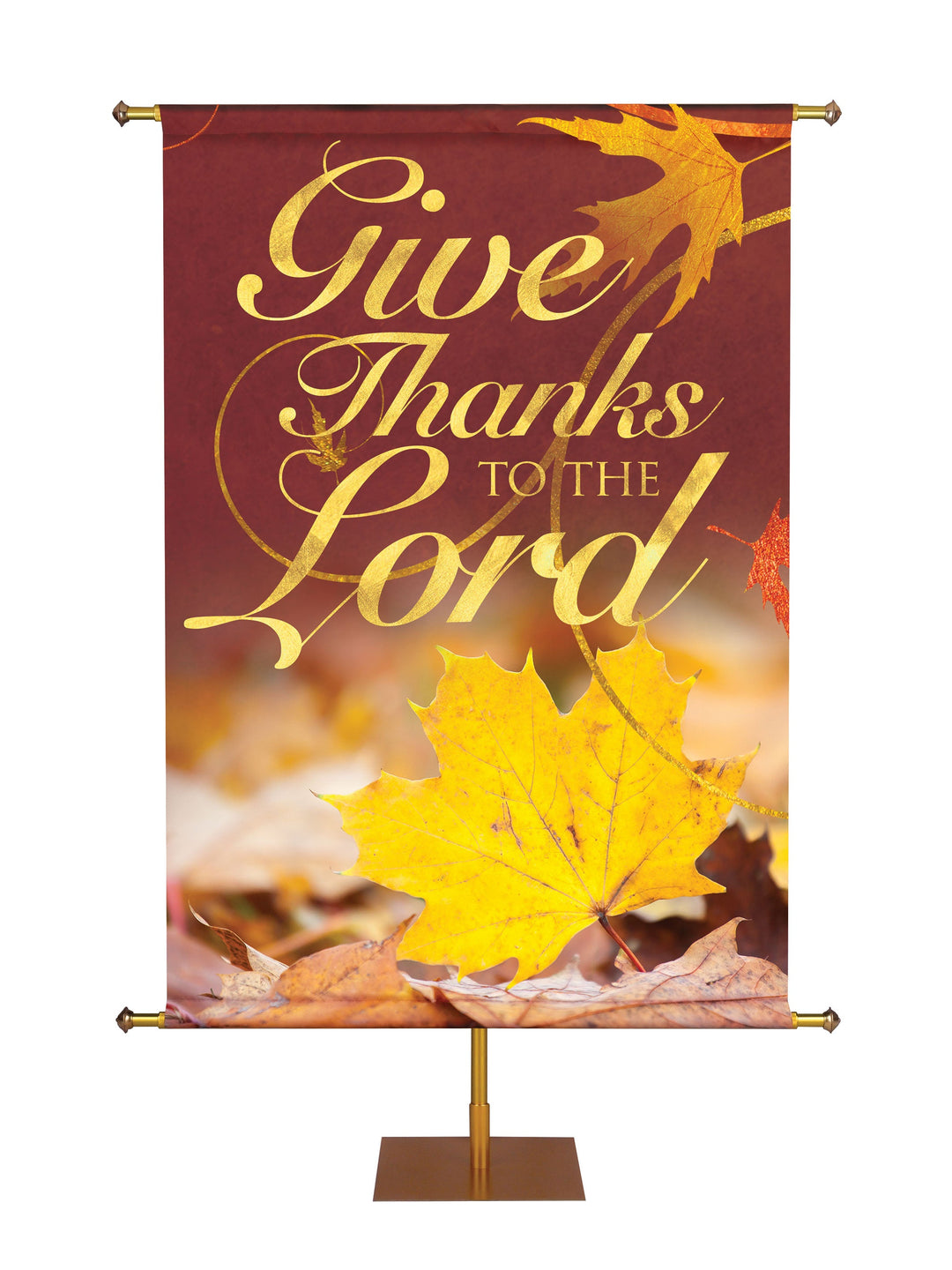 Overstock Majestic Autumn Give Thanks To The Lord (3 ft x 5 ft, Pole Hems)
