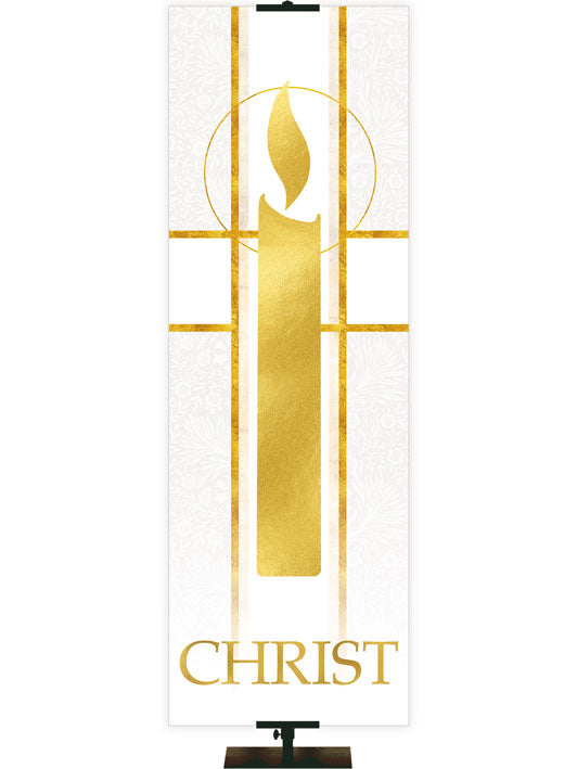 Tapestries Advent Christ Candle in White