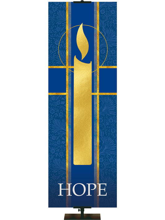 Tapestries Advent Candle Hope in Blue or Purple