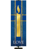 Tapestries Advent Candle Love in Blue or Purple