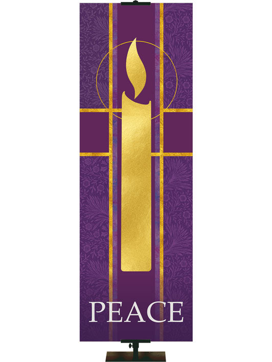 Tapestries Advent Candle Peace in Blue or Purple