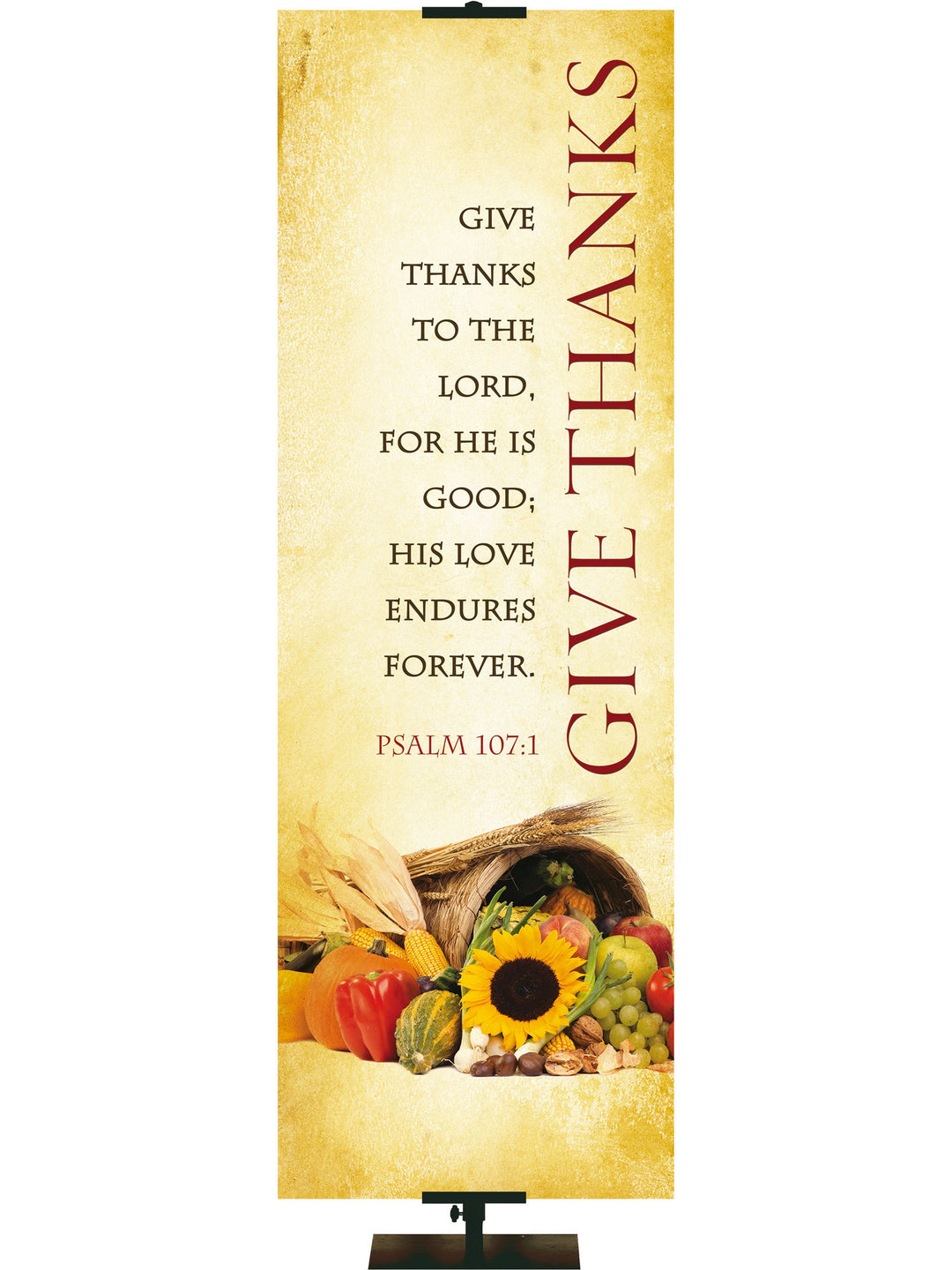 Overstock Classic Thanksgiving Give Thanks (18 in x 5 ft, Pole Hems)