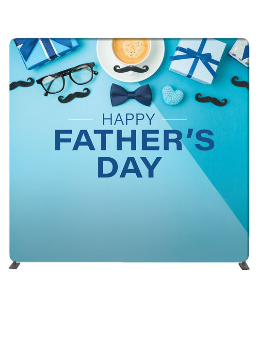 Happy Father's Day Bowtie 8' Backdrop With Tube Display Stand