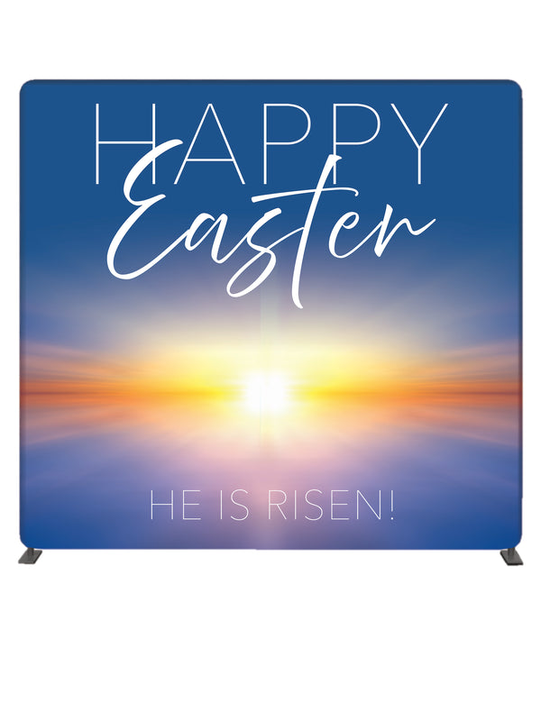 Happy Easter Morning Sun 8' Backdrop With Tube Display Stand
