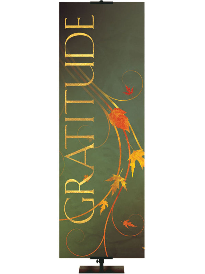 Autumn Faux Foil - Gratitude Overstock Clearance Banner 18x5