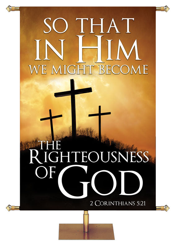 Irregular The Wonders of Easter So That in Him (3 ft x 5 ft, Pole Hems)