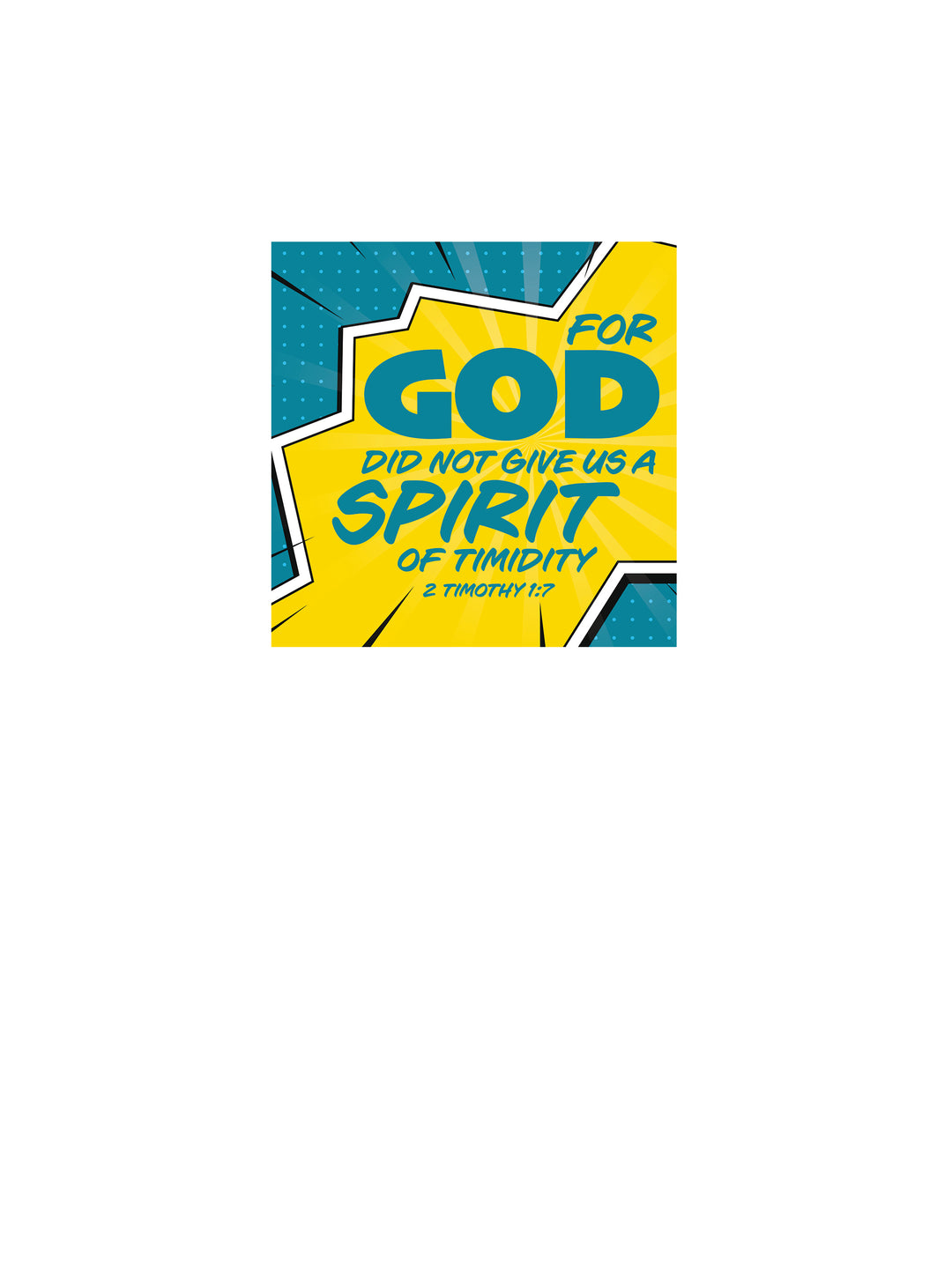 Spirit of Timidity on Peel and Stick Wall Decal with comic book design