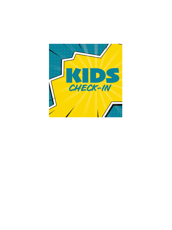 Kids Check-In on Peel and Stick Wall Decal with comic book design