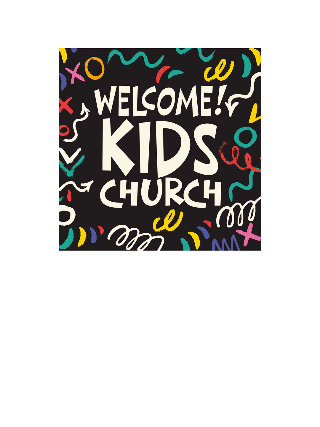 Wall Decals Welcome Kids Church Doodle Markers