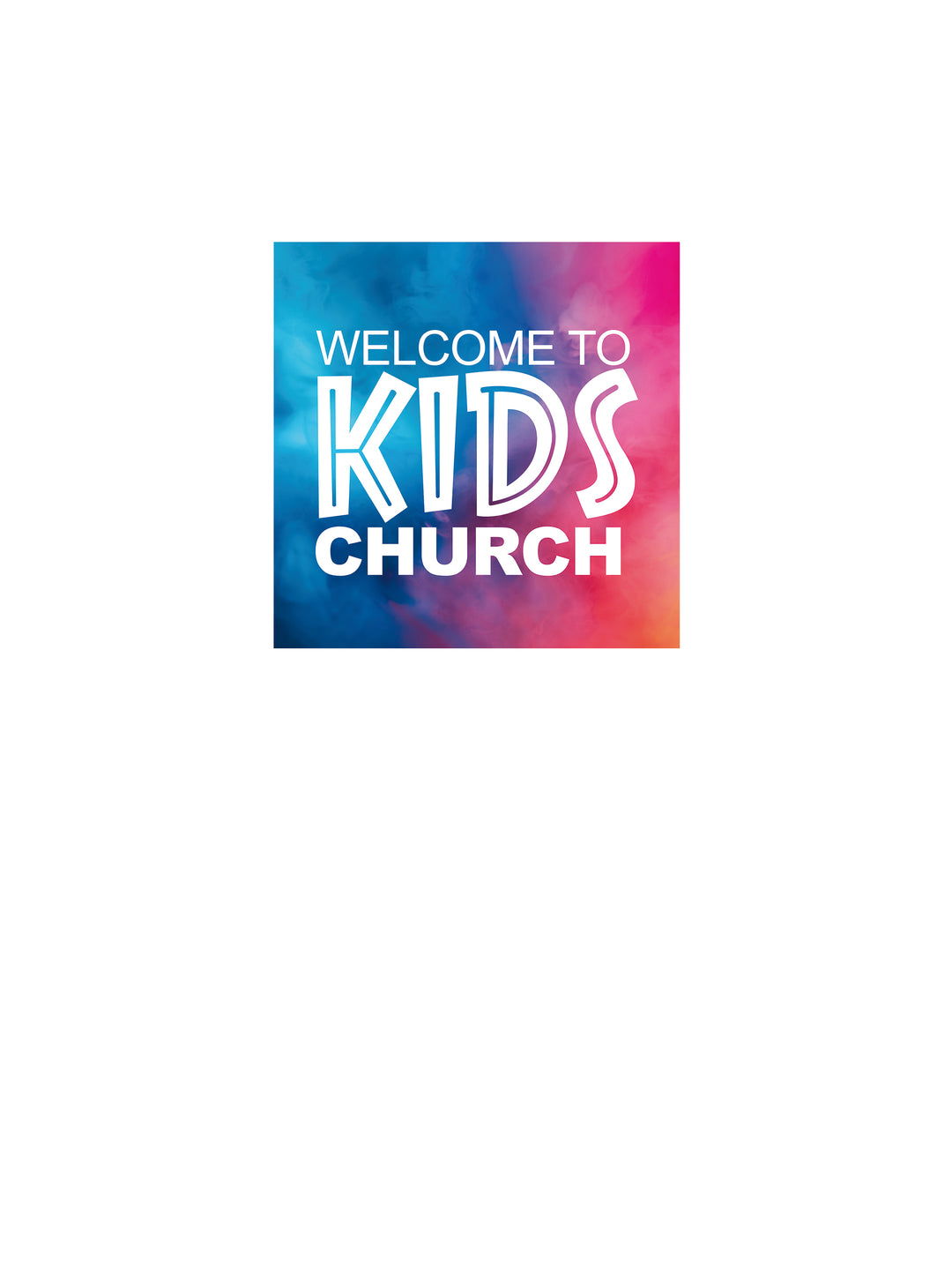 Wall Decals Welcome To Kids Church Gradient Mist